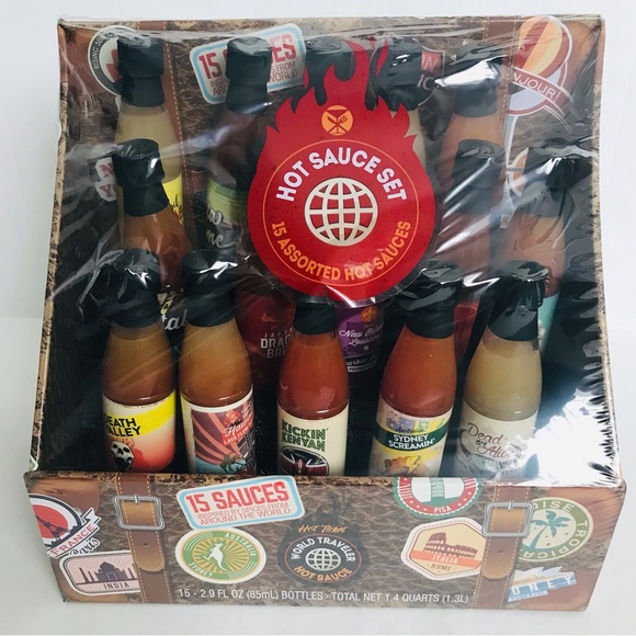 Hot Ticket World Traveler Hot Sauce Gift Set, 15-Pack Assorted Sauces - Picture 3 of 8